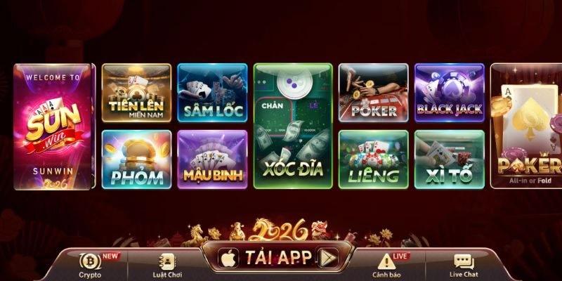 Game Bài Sunwin: Kho Trò Chơi Phong Phú, Dễ Chơi Cho Tân Thủ 1 Cấu trúc và danh mục game bài Sunwin